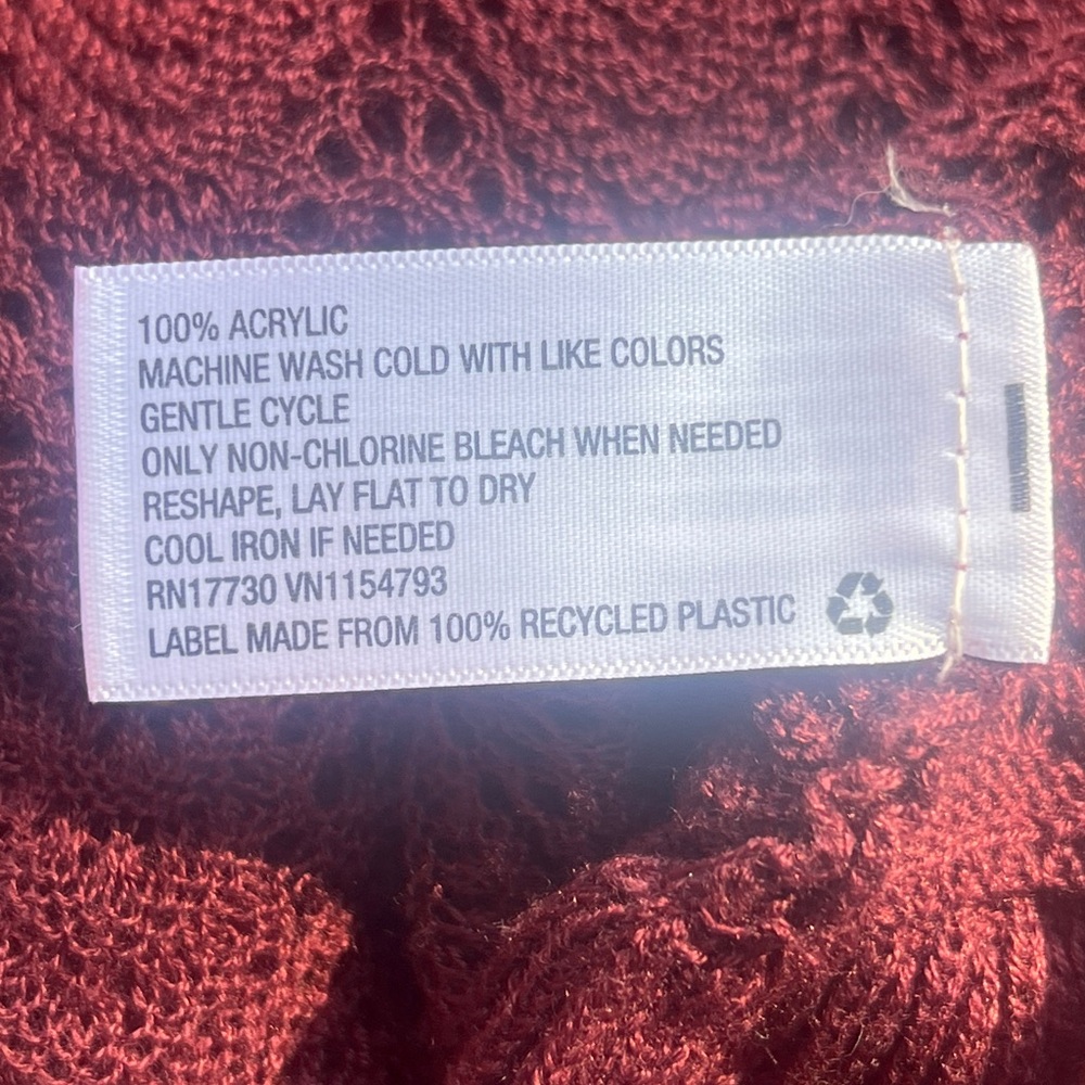 Knox Rose | Maroon Open-Front Cardigan…..101B - Picture 11 of 13